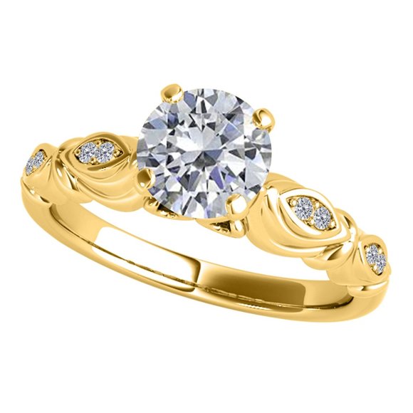 0.50 Cttw Natural Diamond Ring Set In 10K Gold - Picture 3 of 5